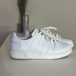 Used White K. Swiss Sneakers